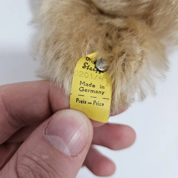 Steiff Plush Honey Cream Colored Jointed Teddy Bear 0201/41 Germany 15" - Picture 6 of 12